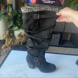 Jodie Sweater Cuff Wide Calf Boot